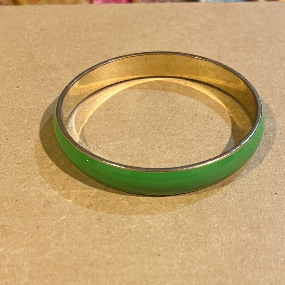 Gold Plated Green Bracelet